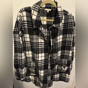 Kori Black and White Plaid Women's Jacket xl/1x